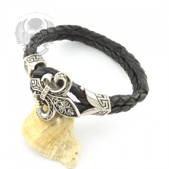 Armband aus Edelstahl & Leder