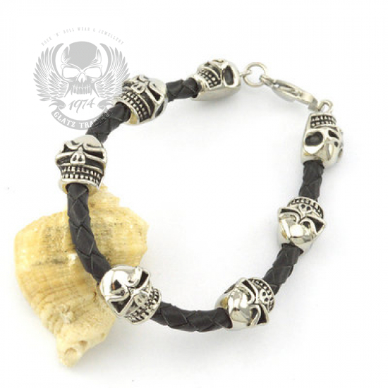 Armband aus Edelstahl & Leder