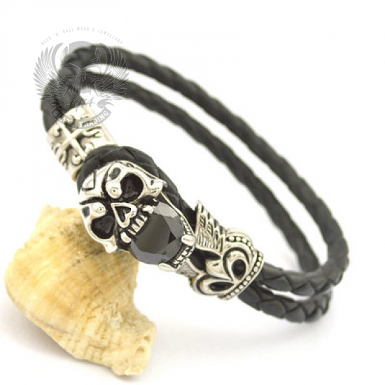 Armband aus Edelstahl & Leder