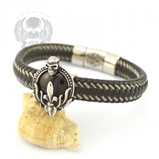 Armband aus Edelstahl & Leder