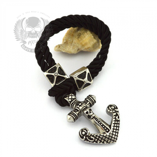 Armband aus Edelstahl & Cordel