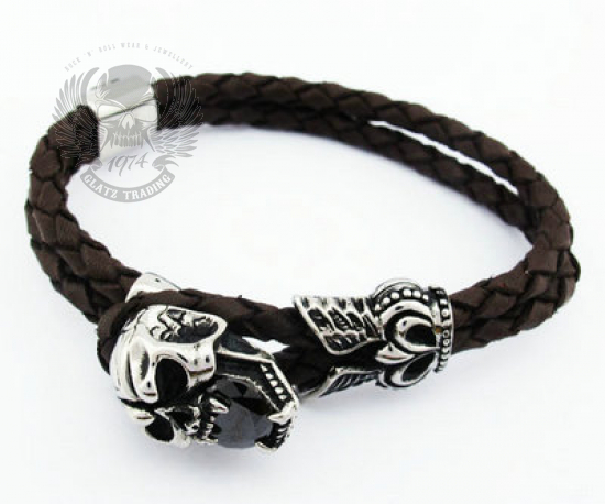 Armband aus Edelstahl & Leder