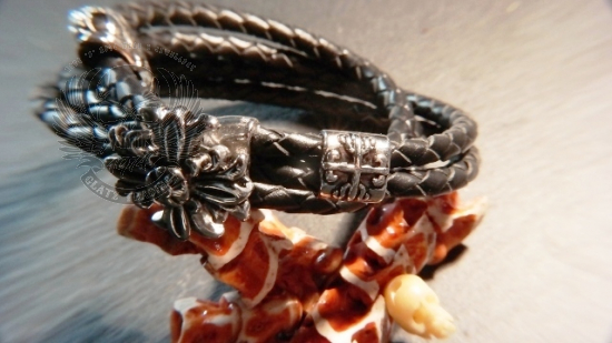 Armband aus Edelstahl & Leder