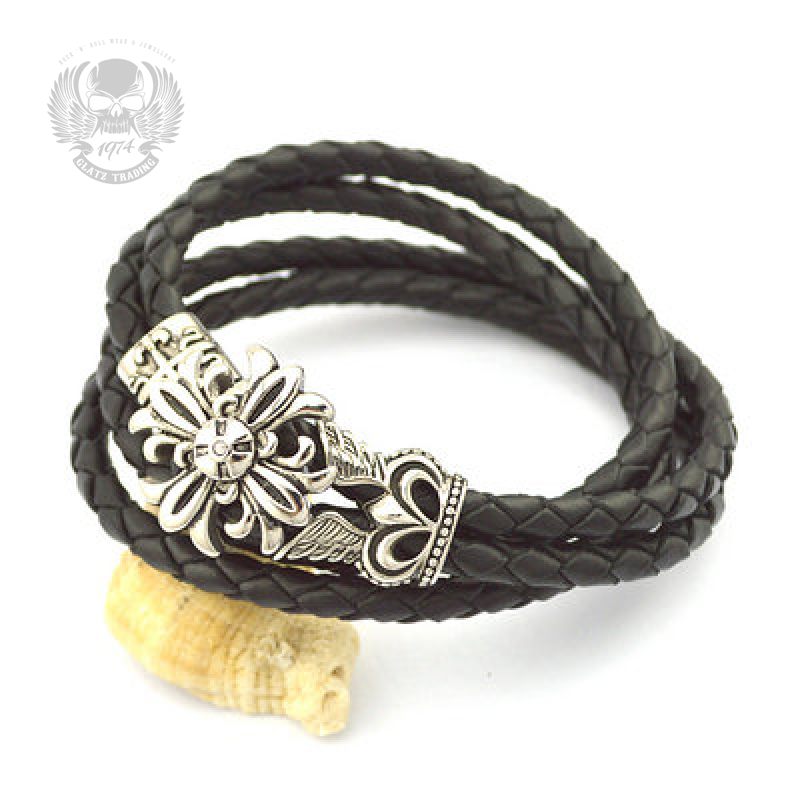Armband aus Edelstahl & Leder