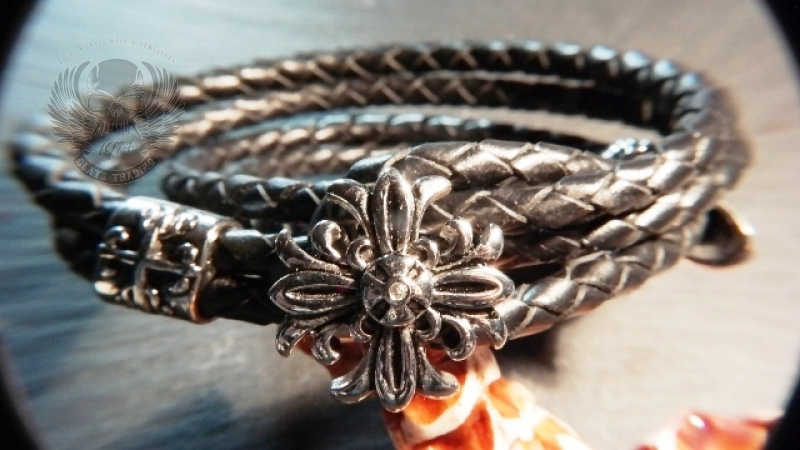 Armband aus Edelstahl & Leder