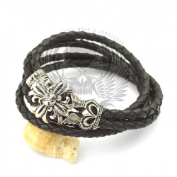 Armband aus Edelstahl & Leder